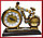 Часы настольные интерьерные "Ретро велосипед" на подставке, арт. RM-0142/SL, фото 2