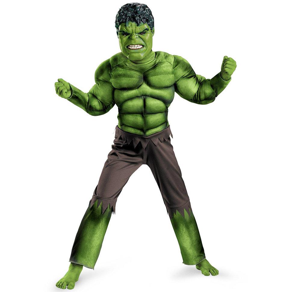Костюм детский Халк Hulk Avengers Muscle с мышцами - фото 1 - id-p88876524