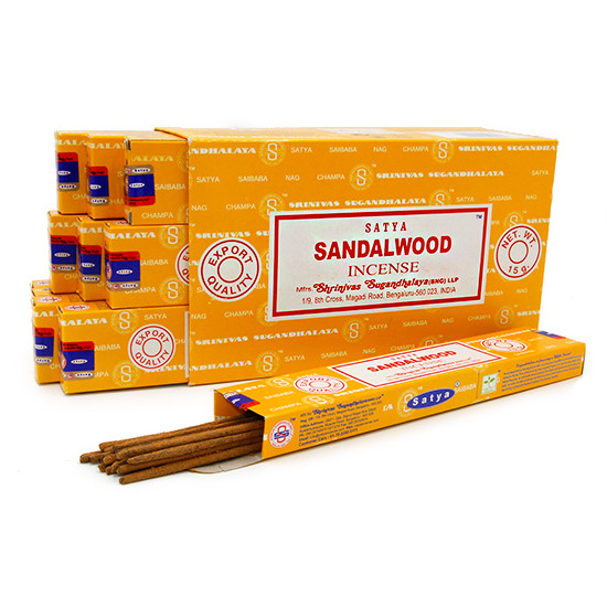 Благовоние Сандаловое Дерево SATYA Natural Sandal Wood Incense, 15 гр - фото 1 - id-p88883356