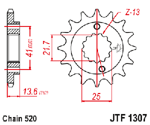 Звездочка ведущая JTF1307.15 зубьев