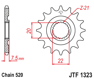 Звездочка ведущая JTF1323.13SC зубьев - фото 1 - id-p88880862