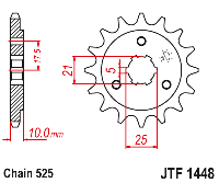 Звездочка ведущая JTF1448.15 зубьев