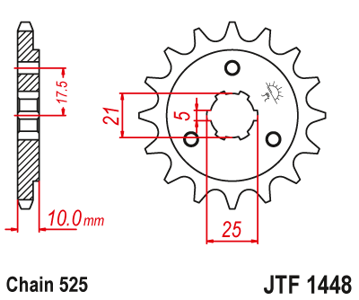 Звездочка ведущая JTF1448.15 зубьев - фото 1 - id-p88880932