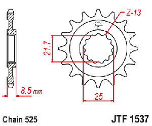 Звездочка ведущая JTF1537.15 зубьев