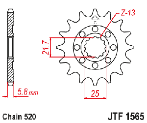 Звездочка ведущая JTF1565.13SC зубьев