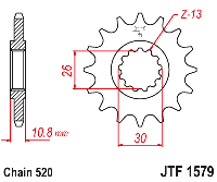 Звездочка ведущая JTF1579.17 зубьев