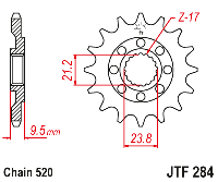 Звездочка ведущая JTF284.13SC зубьев