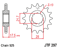 Звездочка ведущая JTF297.15 зубьев