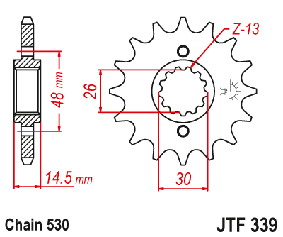 Звездочка ведущая JTF339.16 зубьев