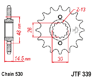 Звездочка ведущая JTF339.17 зубьев