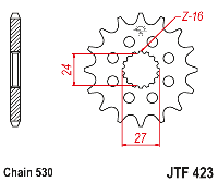 Звездочка ведущая JTF423.17 зубьев