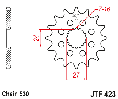 Звездочка ведущая JTF423.18 зубьев - фото 1 - id-p88881405