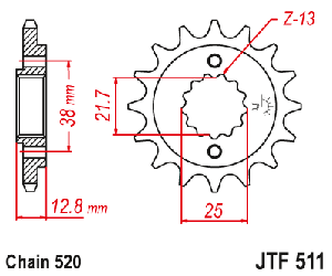 Звездочка ведущая JTF511.15 зубьев