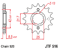 Звездочка ведущая JTF516.14 зубьев