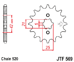 Звездочка ведущая JTF569.16 зубьев