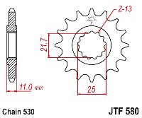 Звездочка ведущая JTF580.16 зубьев