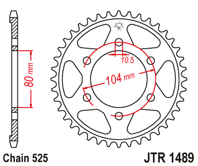 Звездочка ведомая JTR1489.40 зубьев