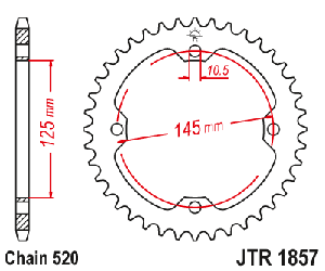 Звездочка ведомая JTR1857.38 зубьев