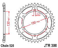 Звездочка ведомая JTR300.47 зубьев