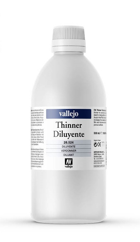 Разбавитель Thinner Medium, 500 мл, Acrylicos Vallejo