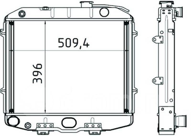 Радиатор УАЗ-3162,390994,374195,374108 алюминиевый дв.УМЗ-4213,ЗМЗ-409,ЗМЗ-5143