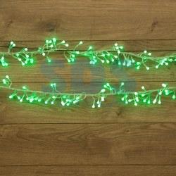 Гирлянда "Мишура LED"  3 м  прозрачный ПВХ, 288 диодов, цвет зеленый