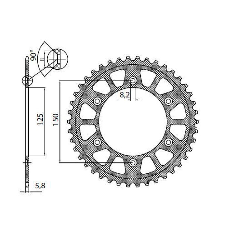 Звездочка ведущая Sunstar 5-3547-48 зубьев