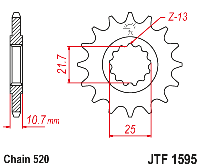 Звездочка ведущая JTF1595.16RB зубьев с демпфером - фото 1 - id-p88881075