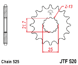 Звездочка ведущая JTF520.16RB зубьев с демпфером