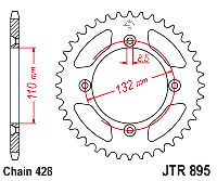 Звездочка ведомая JTR895.49 зубьев