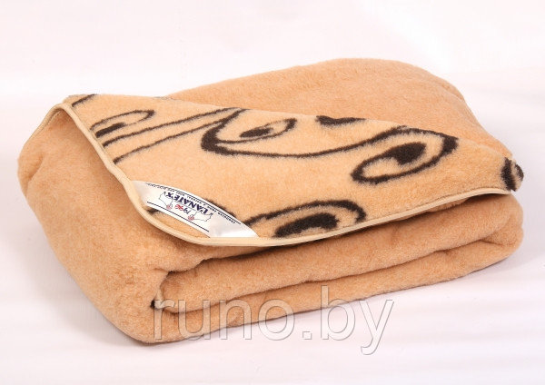 Одеяло (плед) евро двуспальное двухслойное из шерсти австралийского мериноса 200*220см, фото 1