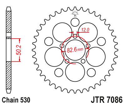Звездочка ведомая JTR7086.48Z зубьев