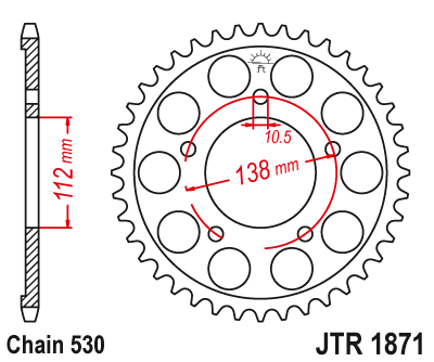 Звездочка ведомая JTR1871.48 зубьев
