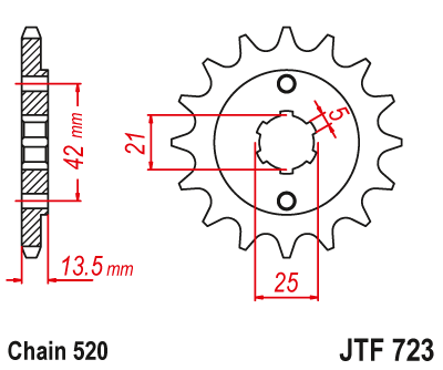 Звездочка ведущая JTF723.14 зубьев