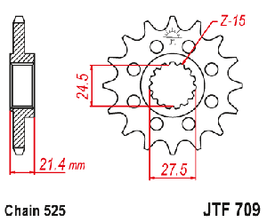 Звездочка ведущая JTF709.16 зубьев