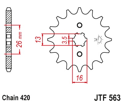 Звездочка ведущая JTF563.11 зубьев