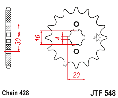 Звездочка ведущая JTF548.13 зубьев - фото 1 - id-p88881548