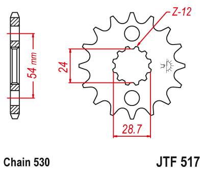 Звездочка ведущая JTF517.15 зубьев - фото 1 - id-p88881508