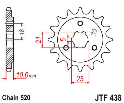 Звездочка ведущая JTF438.14 зубьев