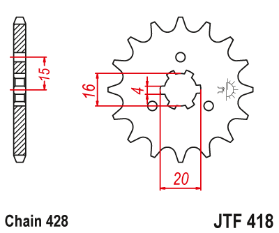 Звездочка ведущая JTF418.13 зубьев - фото 1 - id-p88881393