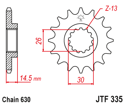 Звездочка ведущая JTF335.15 зубьев
