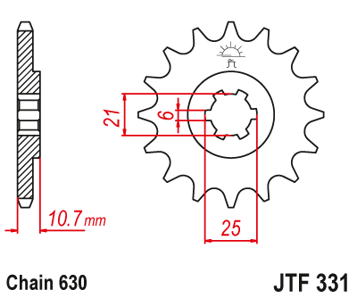 Звездочка ведущая JTF331.14 зубьев