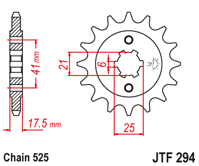 Звездочка ведущая JTF294.14 зубьев