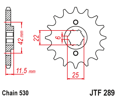 Звездочка ведущая JTF289.15 зубьев