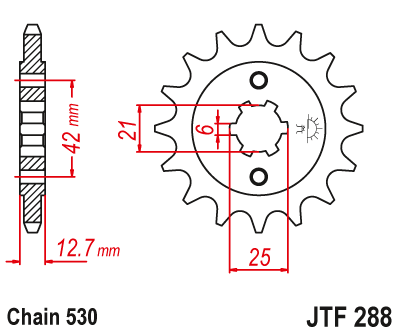 Звездочка ведущая JTF288.15 зубьев - фото 1 - id-p88881177