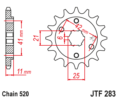 Звездочка ведущая JTF283.14 зубьев