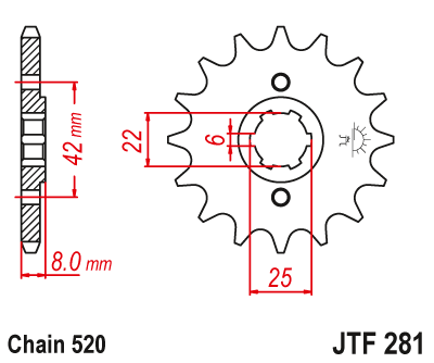 Звездочка ведущая JTF281.13 зубьев - фото 1 - id-p88881161