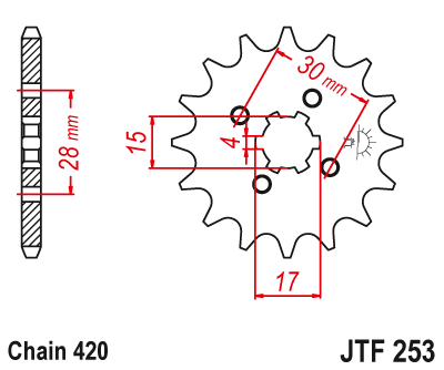 Звездочка ведущая JTF253.12 зубьев