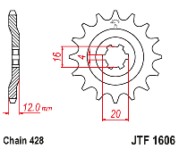 Звездочка ведущая JTF1606.14 зубьев