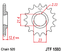 Звездочка ведущая JTF1593.14 зубьев